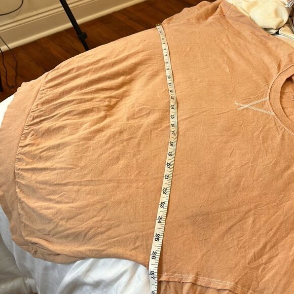 Free People Sweatshirt Heather Peach‎ Gray Size Small - Picture 6 of 7